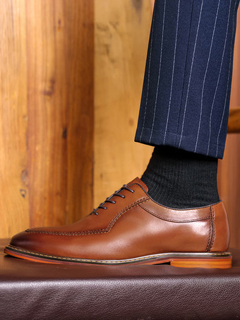 メンズ ドレスシューズ PUレザー オックスフォード プロム パーティー ウェディングシューズ