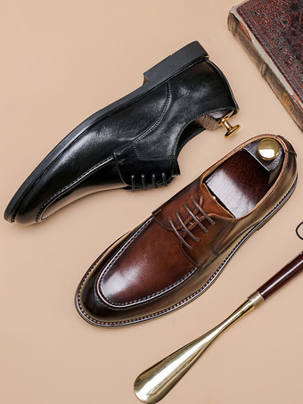 メンズ ドレスシューズ PUレザー ダービー プロム パーティー ウェディングシューズ