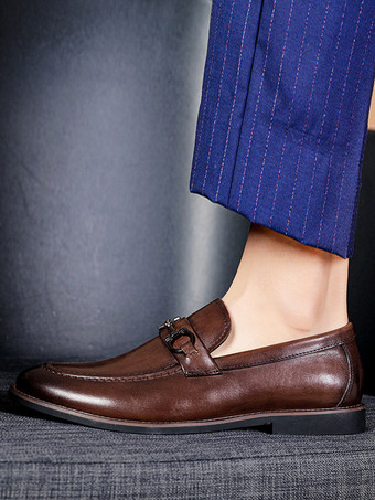 メンズプロムホームカミングウェディングシューズPUレザーローファーシューズ