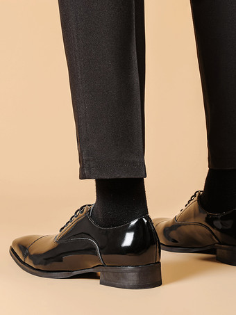 メンズ ドレスシューズ PUレザー ダービー プロム パーティー ウェディングシューズ