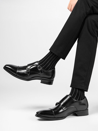 メンズ ローファー シューズ PUレザー モンク プロム ホームカミング ウェディング シューズ