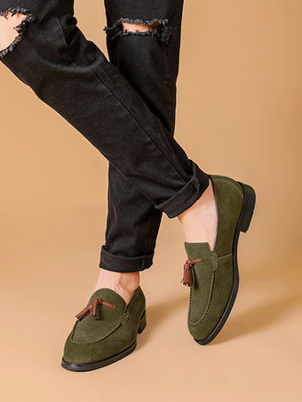 メンズ タッセルローファー ラウンドトゥ プロム ホームカミング ウェディングシューズ