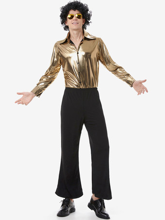 ゴールド 音楽フェスティバル レトロ 70 年代 ディスコ コスチューム カップル ディスコ ステージ パフォーマンス コスチューム