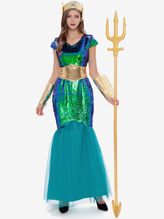 グリーン ネプチューン ハロウィン コスチューム 古代ローマ ギリシャ ファラオ 仮装 コスプレ