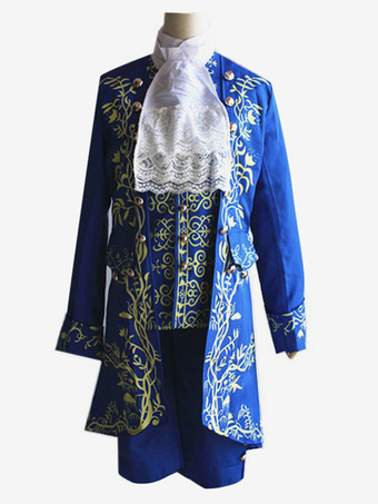 ブルー メンズ ジャケット ベスト シャツ 蝶ネクタイ パンツ プリンス コスチューム セット