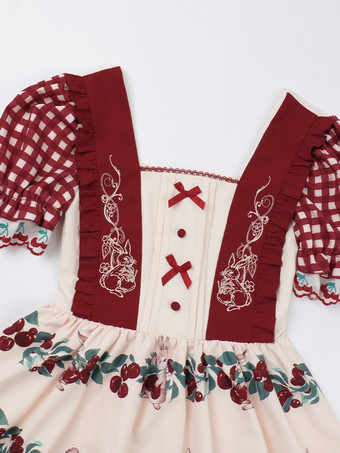 スイートロリータドレス ポリエステル半袖ドレス スイートロリータドレス