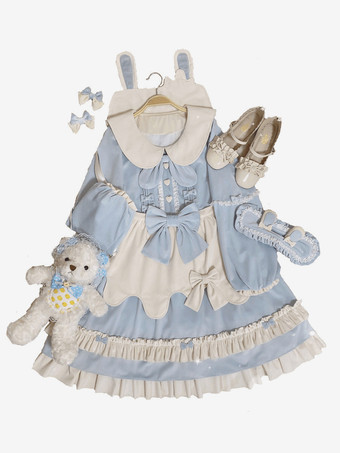 スイートロリータドレス ポリエステル 長袖 スイートドレス ロリータドレス