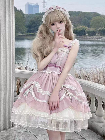 スイートロリータドレス ポリエステル ノースリーブ ジャンパー スイートロリータドレス