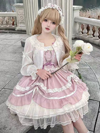 スイートエクリュホワイトロングスリーブフリル