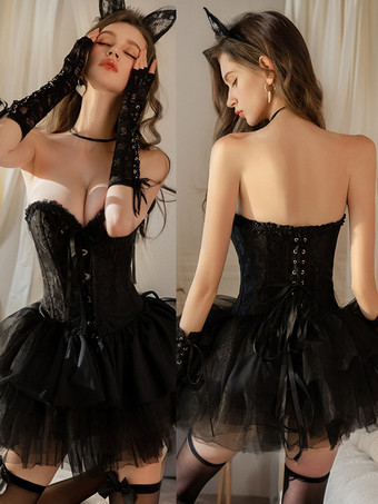 プリンセスコスチューム ヘッドバンド ストラップレスベスト スカート 4点セット