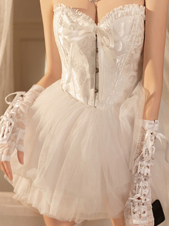 プリンセスコスチューム ヘッドバンド ストラップレスベスト スカート 4点セット