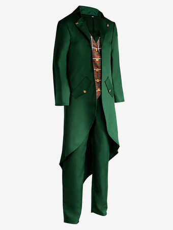 中世ゴシックタキシードマジシャンステージパフォーマンスコスチュームレトロロングジャケット