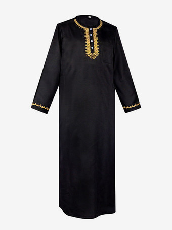 アラビアのアバヤ、中東の刺繍、男性用イスラム教徒の服、ハロウィンコスプレパーティーコスチューム