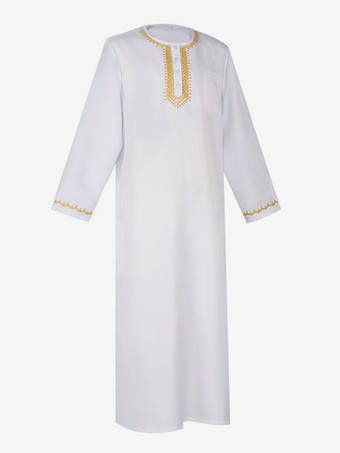 アラビアのアバヤ、中東の刺繍、男性用イスラム教徒の服、ハロウィンコスプレパーティーコスチューム