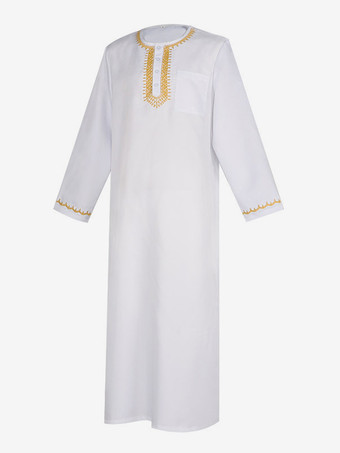 アラビアのアバヤ、中東の刺繍、男性用イスラム教徒の服、ハロウィンコスプレパーティーコスチューム