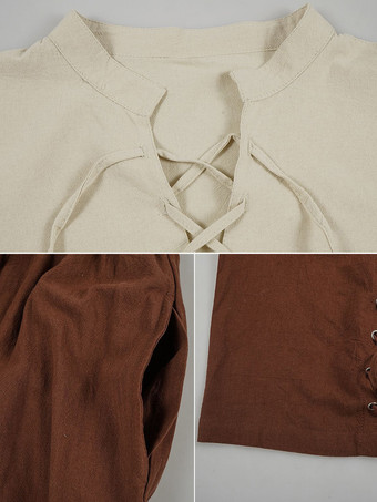 ハロウィン ルネッサンス 中世 海賊シャツ アンクルストラップ パンツ コスプレ ステージ レトロ パフォーマンス 衣類