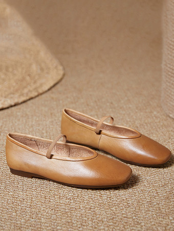 レディース バレエ フラット グリーン スクエアトゥ メリージェーン スリッポン バレリーナ フラットシューズ