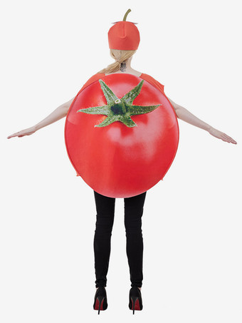 ハロウィン フルーツスライス コスチューム 大人用 野菜 トマト ステージパフォーマンスコスチューム トマトコス ジャンプスーツ