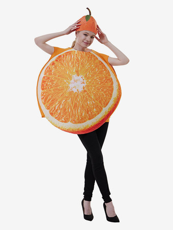 ハロウィン 面白いフルーツスライスコスチューム 大人用 オレンジコスチューム 野菜パーティー バー パフォーマンスコスチューム