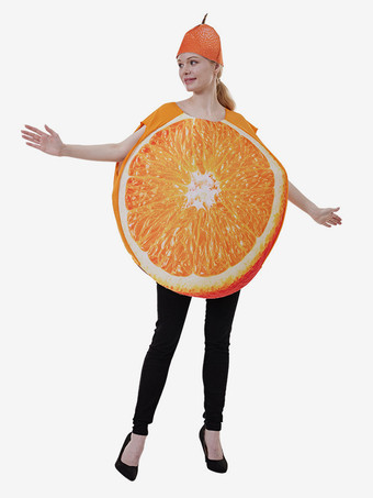 ハロウィン 面白いフルーツスライスコスチューム 大人用 オレンジコスチューム 野菜パーティー バー パフォーマンスコスチューム