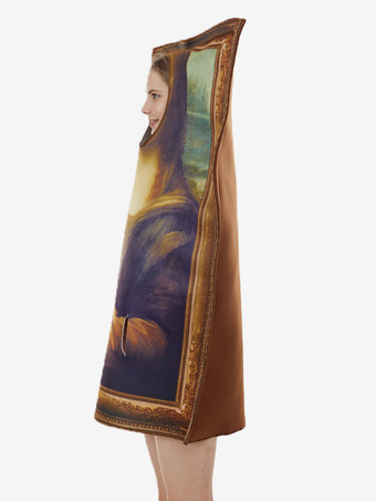 ハロウィンパーティーパフォーマンスコスチューム、楽しいパロディー壁画コスチューム、キャンパスイベントパフォーマンスジャンプスーツ