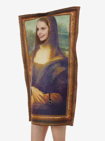 ハロウィンパーティーパフォーマンスコスチューム、楽しいパロディー壁画コスチューム、キャンパスイベントパフォーマンスジャンプスーツ