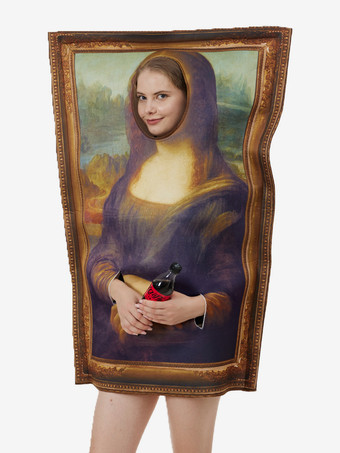 ハロウィンパーティーパフォーマンスコスチューム、楽しいパロディー壁画コスチューム、キャンパスイベントパフォーマンスジャンプスーツ