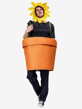 ハロウィン 面白いひまわり鉢植え衣装 ステージ衣装 パフォーマンス衣装