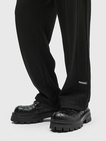 Dress Shoes For Men Modern Round Toe Strap Adjustable PU Leather