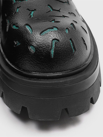 Dress Shoes For Men Modern Round Toe Strap Adjustable PU Leather