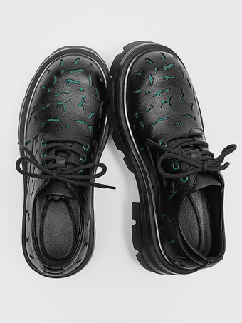 Dress Shoes For Men Modern Round Toe Strap Adjustable PU Leather