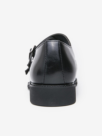 メンズ モンクストラップ ローファー スクエアトゥ スリッポン プロム ウェディングシューズ