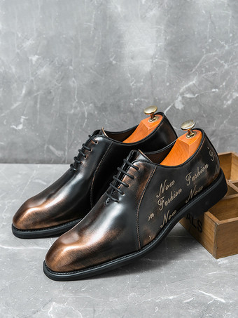 メンズ オックスフォード レースアップ モダン スクエアトゥ プロム ウェディング シューズ