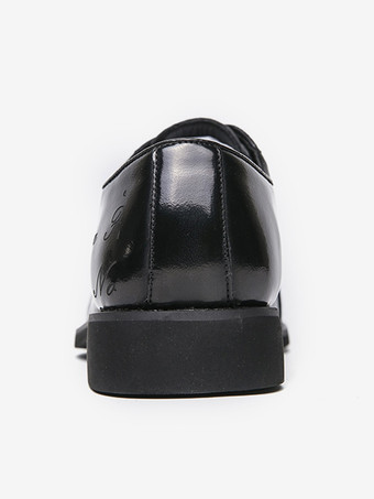 メンズ オックスフォード レースアップ モダン スクエアトゥ プロム ウェディング シューズ