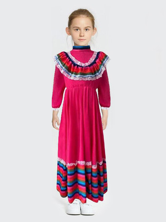 メキシコのロングスカート民族衣装ハロウィン死者の日のロールプレイヨーロッパとアメリカの舞台大きなスイングスカート