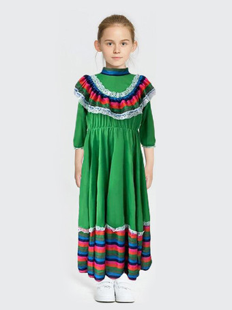 メキシコのロングスカート民族衣装ハロウィン死者の日のロールプレイヨーロッパとアメリカの舞台大きなスイングスカート