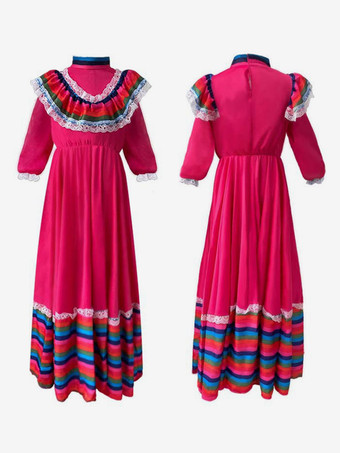 メキシコのロングスカート民族衣装ハロウィン死者の日のロールプレイヨーロッパとアメリカの舞台大きなスイングスカート