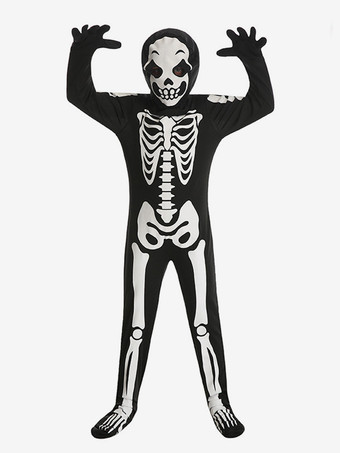ハロウィン 子供用 ホワイト スカル ゴースト ボーン コスプレ 衣装 ステージ ゴースト コスチューム ワンピース パーティー コスチューム