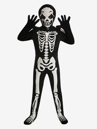 ハロウィン 子供用 ホワイト スカル ゴースト ボーン コスプレ 衣装 ステージ ゴースト コスチューム ワンピース パーティー コスチューム