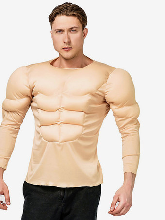 肌色ハロウィン 大人用 筋肉ウェア 筋肉男 Tシャツ