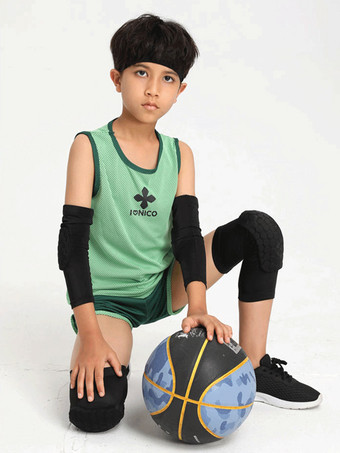 ブラック 膝パッド 子供用 スポーツアクセサリー ブラック 2個 ランニング スポーツ用