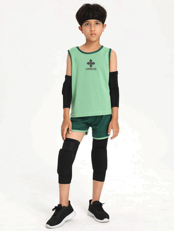 膝パッド 子供用 スポーツアクセサリー ブラック 2個 ランニング スポーツ用