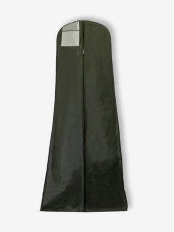 ブラック ウェディングドレスダストカバー 幅広 両面 ホワイト 不織布 厚手 ロングテール ドレスバッグ