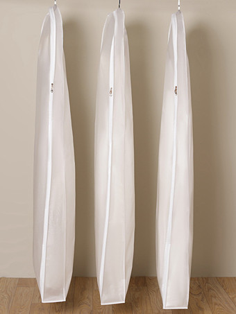 ウェディングドレスダストカバー 幅広 両面 ホワイト 不織布 厚手 ロングテール ドレスバッグ