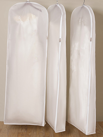 ウェディングドレスダストカバー 幅広 両面 ホワイト 不織布 厚手 ロングテール ドレスバッグ