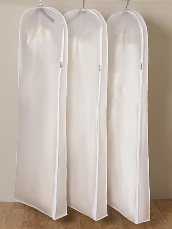 ウェディングドレスダストカバー 幅広 両面 ホワイト 不織布 厚手 ロングテール ドレスバッグ