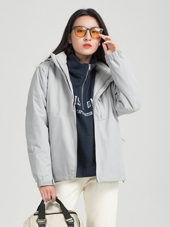 メンズ 防水ハイキングジャケット カジュアル グレー コート