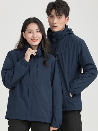 ダークネイビーメンズ 防水ハイキングジャケット カジュアル グレー コート