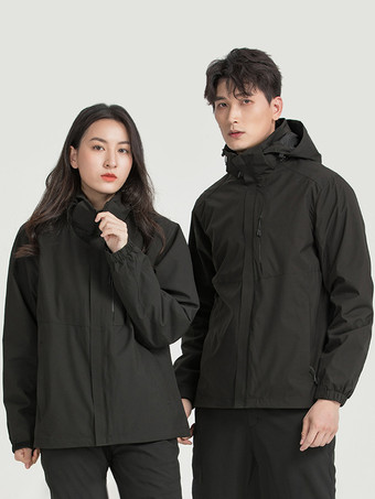 ブラック メンズ 防水ハイキングジャケット カジュアル グレー コート