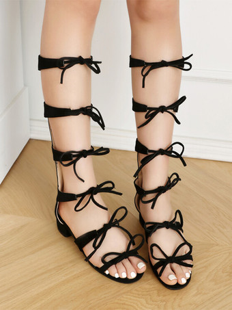 スイートロリータサンダル リボン ラウンドトゥ スエード ナップ エクリュ ホワイト ロリータ サマーシューズ